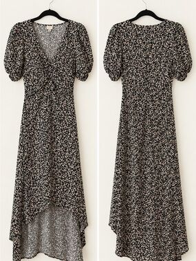 Target Black Floral High-Low Dress